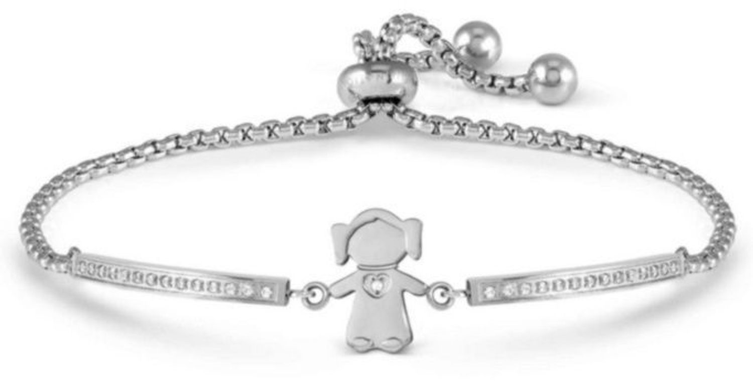 Bransoletka Nomination Milleluci stalowa srebrna z motywem dziewczynki regulowana 028016 026d.jpg